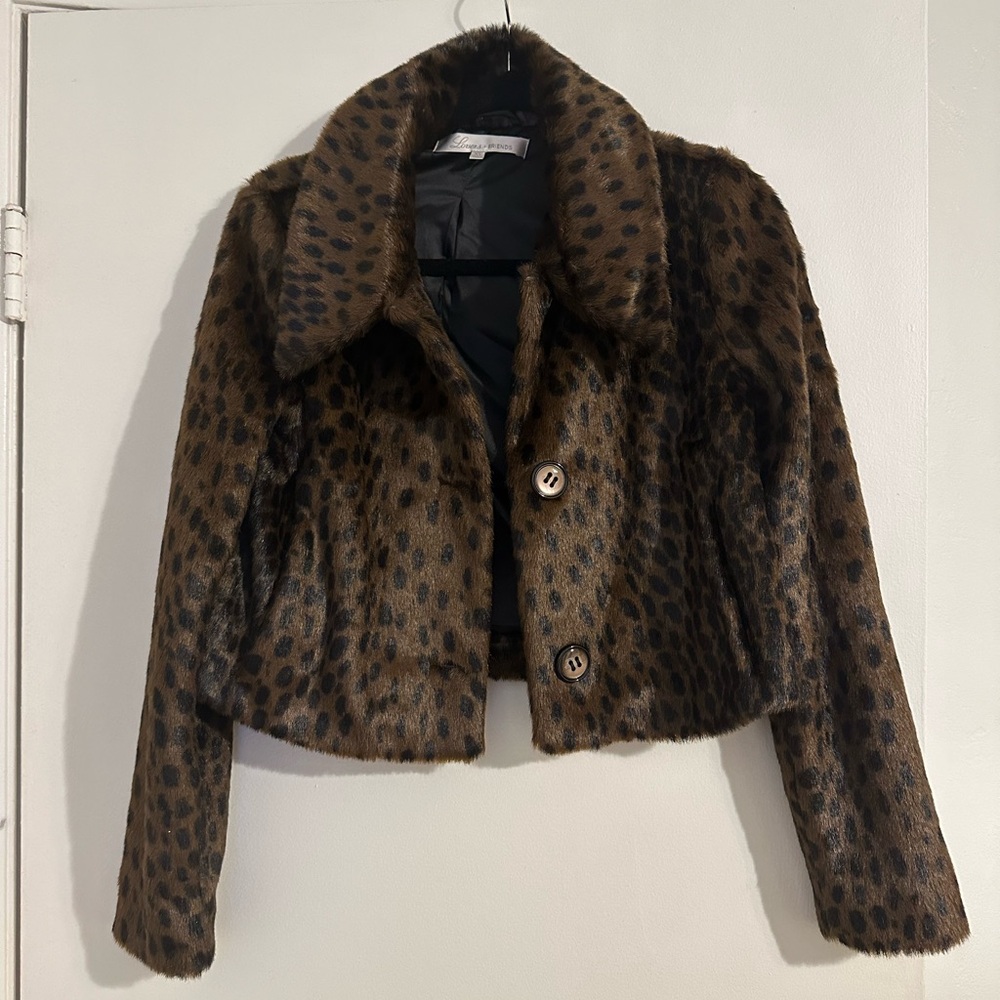 Faux Fur Leopard Jacket- Lovers & Friends